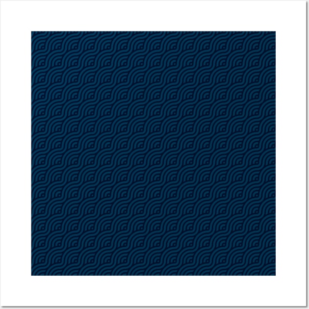 Japanese pattern blue waves Wall Art by LaPetiteBelette